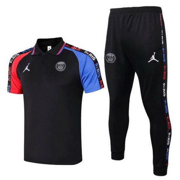 Polo Conjunto Completo Paris Saint Germain 2020/21 Negro Azul